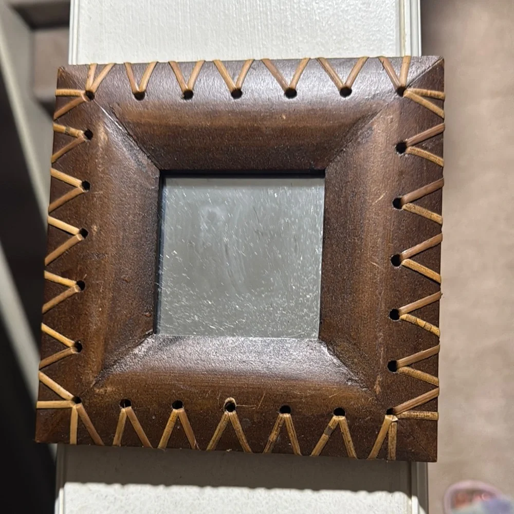 Rustic Brown Wall Mirror Set